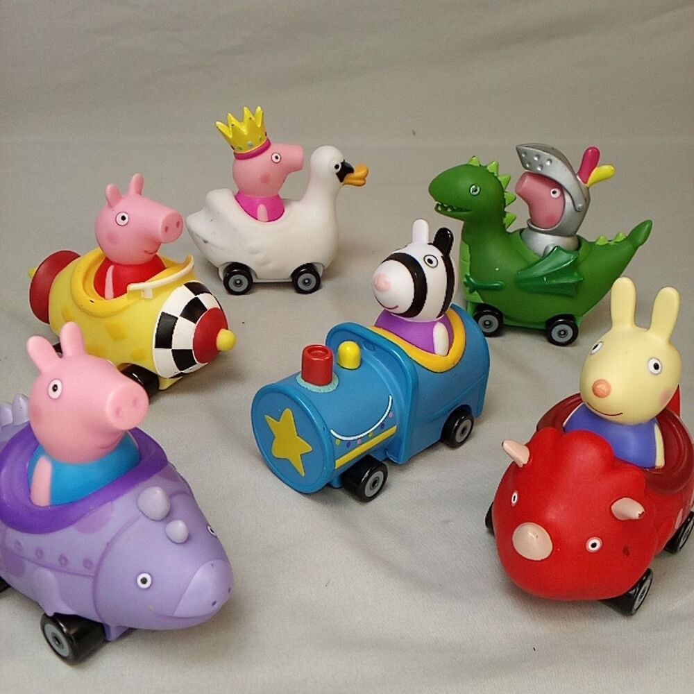 Peppa Pig Free Wheelin Friends Mini Buggies George Police Push Racer Cars Lot